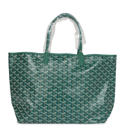 Goyard Goyardine Green St. Louis PM Tote Bag Palladium Hardware