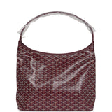 Goyard Goyardine Burgundy Boheme Hobo Bag Palladium Hardware