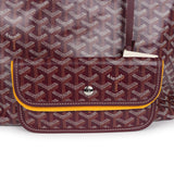 Goyard Goyardine Burgundy Boheme Hobo Bag Palladium Hardware