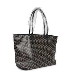 Goyard Goyardine Black Artois MM Tote Bag Palladium Hardware