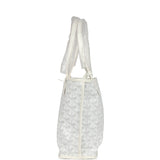 Goyard Goyardine Anjou White Mini Bag Palladium Hardware