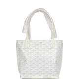 Goyard Goyardine Anjou White Mini Bag Palladium Hardware