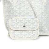 Goyard Goyardine Anjou White Mini Bag Palladium Hardware