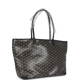 Goyard Goyardine Black Artois MM Tote Bag Palladium Hardware