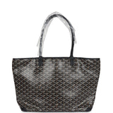 Goyard Goyardine Black Artois MM Tote Bag Palladium Hardware