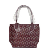 Goyard Goyardine Burgundy Anjou Mini Bag Palladium Hardware