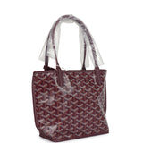 Goyard Goyardine Burgundy Anjou Mini Bag Palladium Hardware