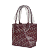 Goyard Goyardine Burgundy Anjou Mini Bag Palladium Hardware