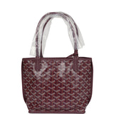 Goyard Goyardine Burgundy Anjou Mini Bag Palladium Hardware