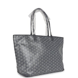 Goyard Artois Tote MM Grey Goyardine Canvas & Chevroches Calfskin Palladium Hardware