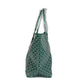 Goyard Goyardine Green St. Louis PM Tote Bag Palladium Hardware