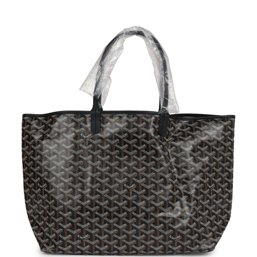 Goyard Goyardine Black St. Louis PM Tote Bag Palladium Hardware