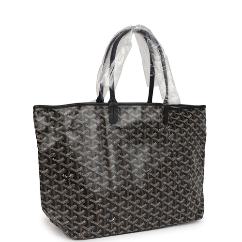 Goyard Goyardine Black St. Louis PM Tote Bag Palladium Hardware