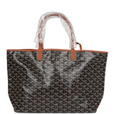 Goyard Goyardine Black and Brown St. Louis PM Tote Bag Palladium Hardware