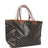 Goyard Goyardine Black and Brown St. Louis PM Tote Bag Palladium Hardware