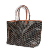 Goyard Goyardine Black and Brown St. Louis PM Tote Bag Palladium Hardware