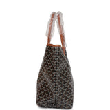 Goyard Goyardine Black and Brown St. Louis PM Tote Bag Palladium Hardware