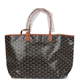 Goyard Goyardine Black and Brown St. Louis PM Tote Bag Palladium Hardware