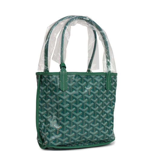 Goyard Goyardine Anjou Green Mini Bag Palladium Hardware