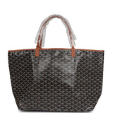 Goyard Goyardine Black and Brown St. Louis GM Tote Bag Palladium Hardware