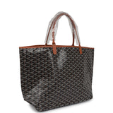 Goyard Goyardine Black and Brown St. Louis GM Tote Bag Palladium Hardware