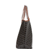 Goyard Goyardine Black and Brown St. Louis GM Tote Bag Palladium Hardware