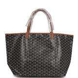 Goyard Goyardine Black and Brown St. Louis GM Tote Bag Palladium Hardware