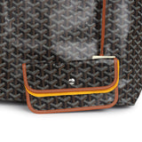 Goyard Goyardine Black and Brown St. Louis GM Tote Bag Palladium Hardware