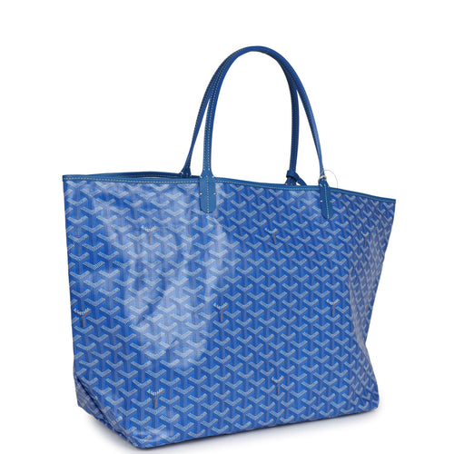 Goyard Goyardine Sky Blue St. Louis GM Tote Bag Palladium Hardware