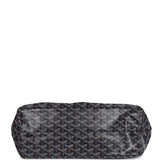 Goyard Goyardine Navy Blue Boheme PM Hobo Bag Palladium Hardware