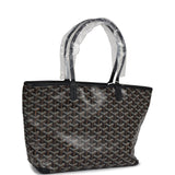 Goyard Goyardine Black Artois PM Tote Palladium Hardware