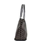 Goyard Goyardine Black Artois PM Tote Palladium Hardware