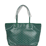 Goyard Goyardine Green Artois MM Tote Palladium Hardware