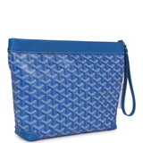 Goyard Goyardine Canvas Sky Blue Conti Pouch Palladium Hardware