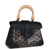 Goyard Saigon Souple Mini Bag Black Goyardine Canvas Palladium Hardware