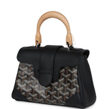 Goyard Saigon Souple Mini Bag Black Goyardine Canvas Palladium Hardware