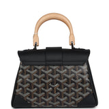 Goyard Saigon Souple Mini Bag Black Goyardine Canvas Palladium Hardware