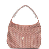 Goyard Goyardine Pearly Coral Boheme PM Hobo Bag Palladium Hardware