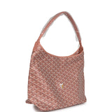 Goyard Goyardine Pearly Coral Boheme PM Hobo Bag Palladium Hardware