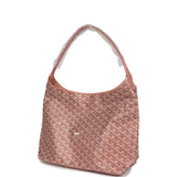 Goyard Goyardine Pearly Coral Boheme PM Hobo Bag Palladium Hardware