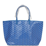 Goyard Goyardine Sky Blue St. Louis PM Tote Bag Palladium Hardware