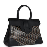 Goyard Saigon Tote Black Goyardine Canvas Palladium Hardware