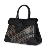 Goyard Saigon Tote Black Goyardine Canvas Palladium Hardware