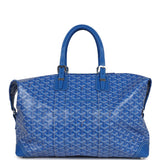 Goyard Bowling 45 Bag Sky Blue Goyardine Canvas and Cervon Calfskin Palladium Hardware