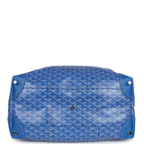 Goyard Bowling 45 Bag Sky Blue Goyardine Canvas and Cervon Calfskin Palladium Hardware