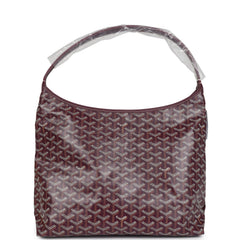 Goyard Goyardine Burgundy Boheme Hobo Bag Palladium Hardware