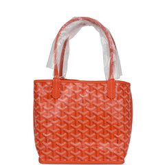 Goyard Goyardine Orange Anjou Mini Bag Palladium Hardware