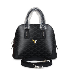 Goyard Goyardine Canvas Jet Black Vendome Mini Bag Palladium Hardware