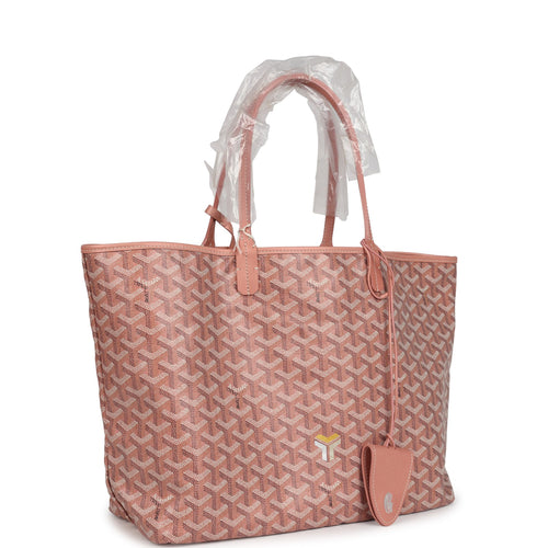 Goyard Goyardine Pearly Coral St. Louis PM Tote Bag Palladium Hardware