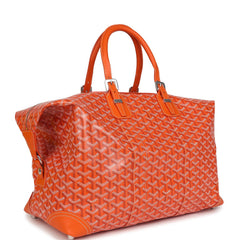 Goyard Goyardine Canvas Orange Boeing 45 Travel Bag Palladium Hardware